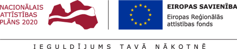 Eiropas Reģionālās attīstības fonda logo, no kura līdzekļiem segtas izmaksas par lietotnes izstrādi