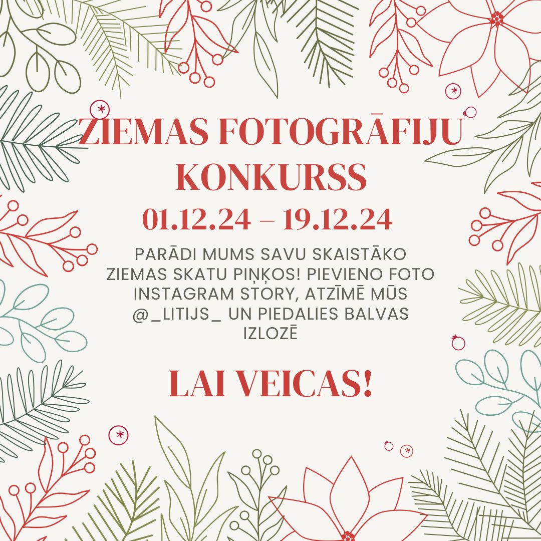 Gaišs fons un krāsaina smalka grafika ar tekstu par jauniešu foto konkursu