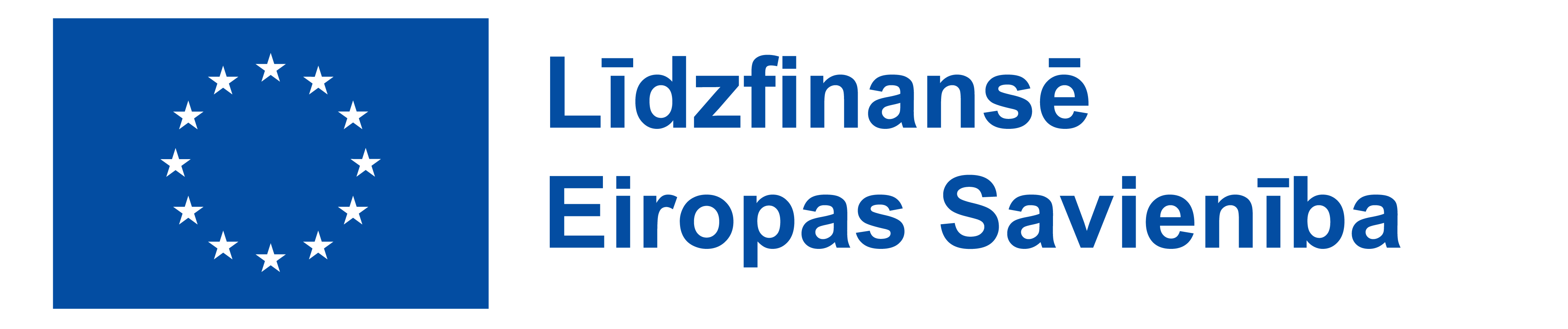 Logo ar tekstu par Eiropas Savienības līdzfiannsējumu