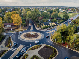 Mārupes novada ielas rotācijas aplis no no drona skata