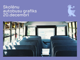 Skolēnu autobusu saraksta izmaiņas 20. decembrī