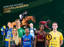 Sporta laureāta vizuālis ar sportistiem