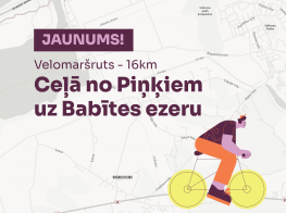 Jauns velomaršruts ceļā no Piņķiem uz Babītes ezeru!